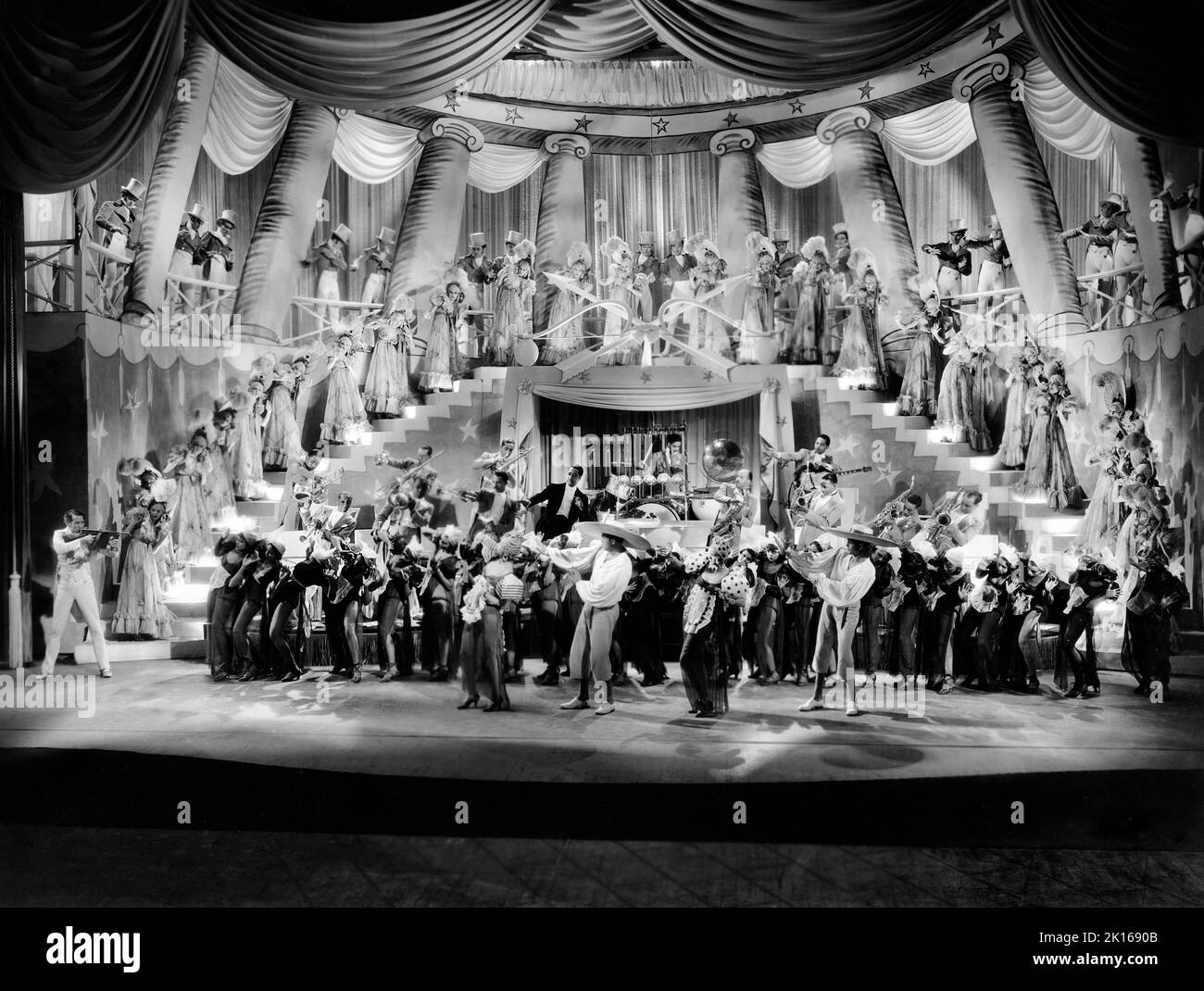 Large Stage Production, on-set of the Film, 'Murder At The Vanities', Paramount Pictures, 1934 Stock Photo