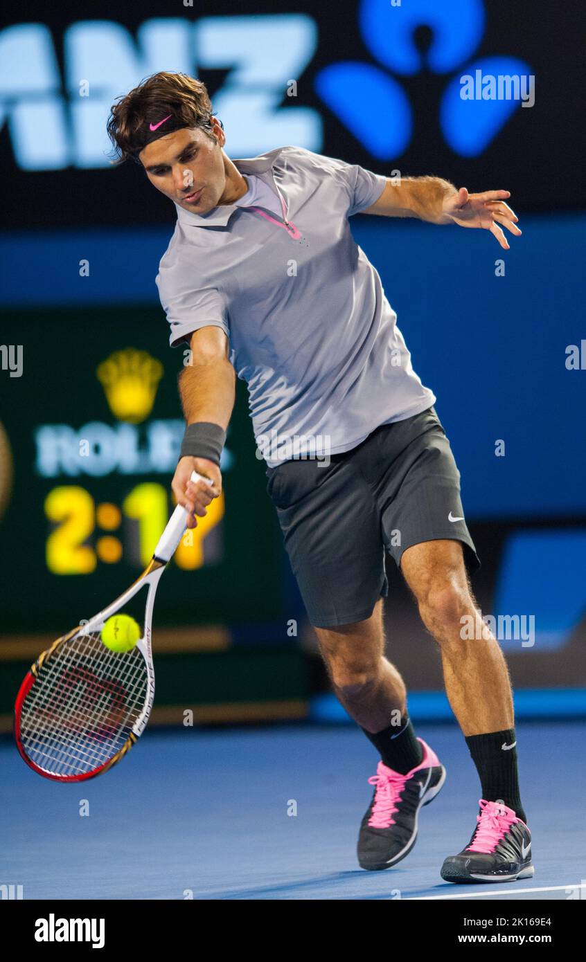 The 2013 Australian Open - a Grand Slam Tournament - is the opening event of the tennis calendar annually. The Open is held each January in Melbourne, Australia. Stock Photo