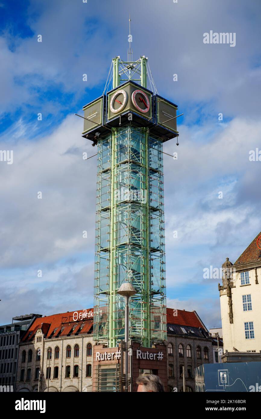 Ruter Clock Tower Downtown Oslo Stock Photo - Alamy