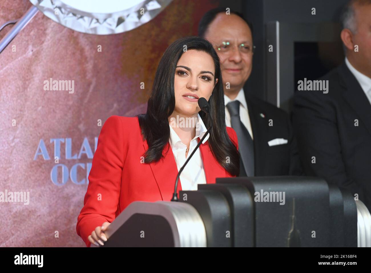 New York, USA. 15th Sep, 2022. (LR) Actress Maite Perroni and
