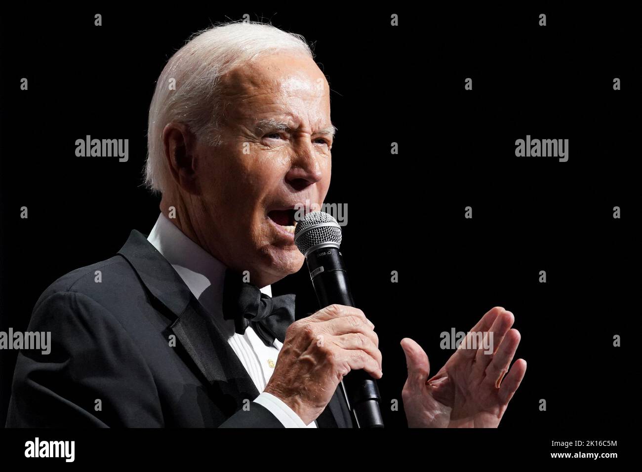 U.S. President Joe Biden speaks as he attends the 45th Congressional Hispanic Caucus Institute Gala to kick-off the White House's celebration of Hispanic Heritage Month, in Washington, U.S. September 15, 2022. REUTERS/Kevin Lamarque Stock Photo