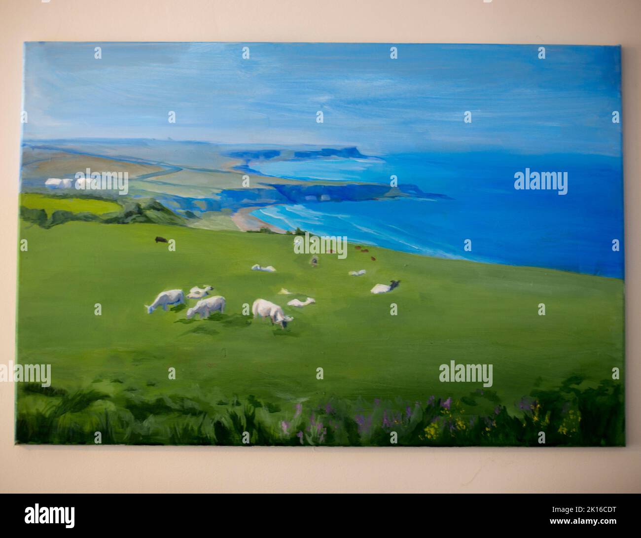 Original Artwork Oil on Canvas Depicting Northern Ireland White Park