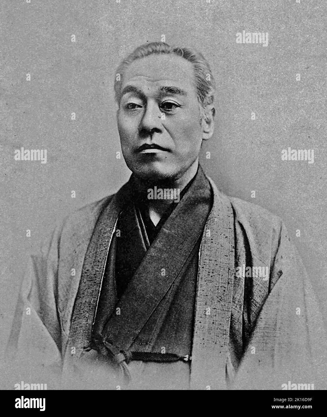 Portrait of Yukichi Fukuzawa (1835-1901), Japanese author, writer, teacher, translator, entrepreneur and journalist who founded Keio University, the newspaper Jiji-Shinpo Stock Photo