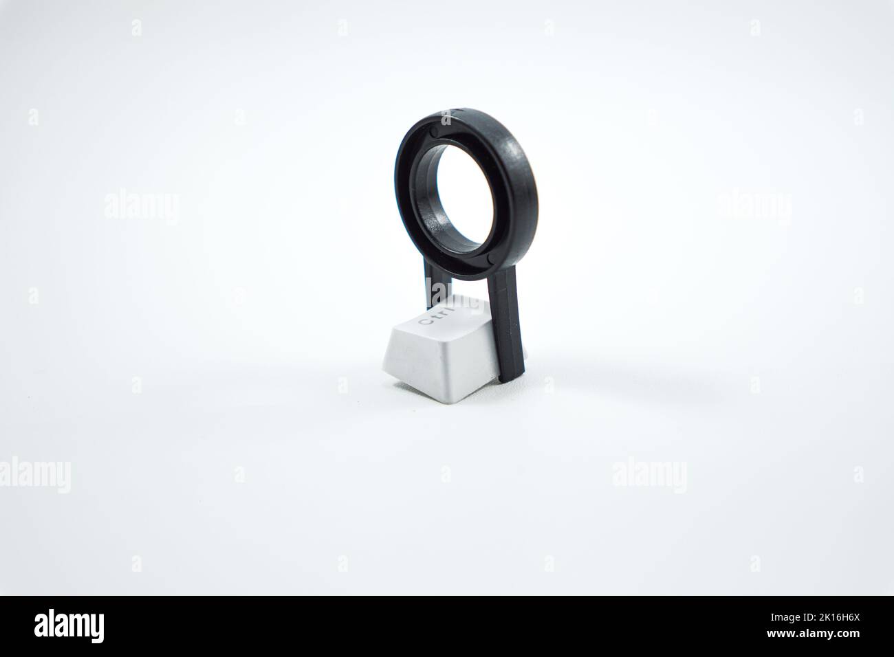 keycap puller with mechanical keyboard keycaps CTRL isolated on a white