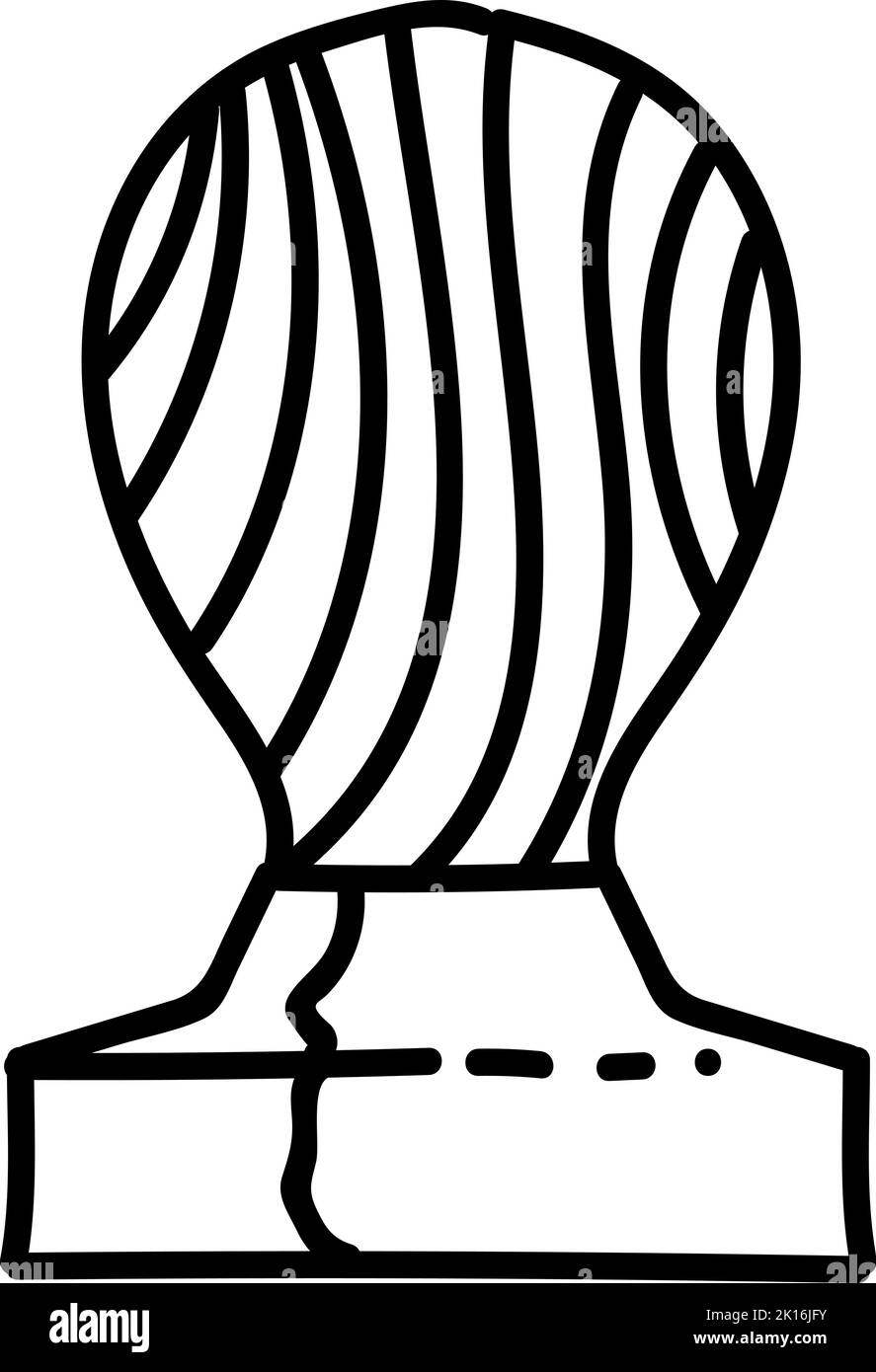 Coffee tamper icon. Hand drawn vector illustration. Editable line