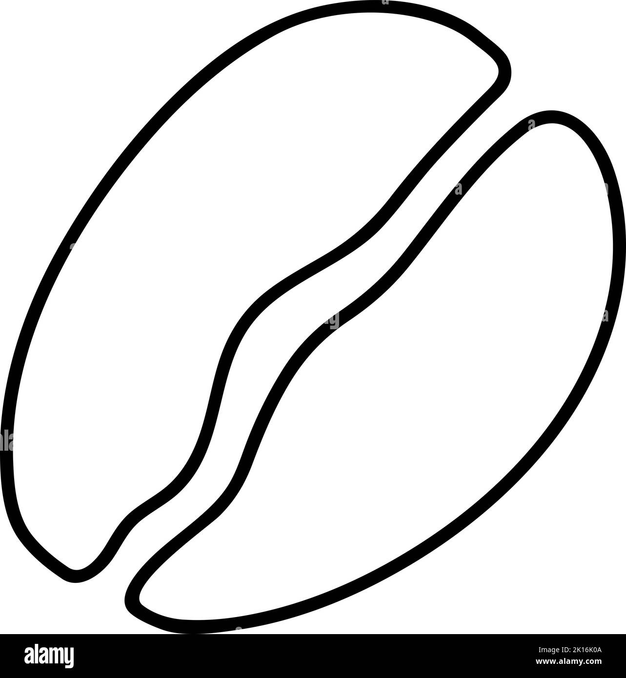 Coffee beans icon. Hand drawn vector illustration. Editable line stroke ...