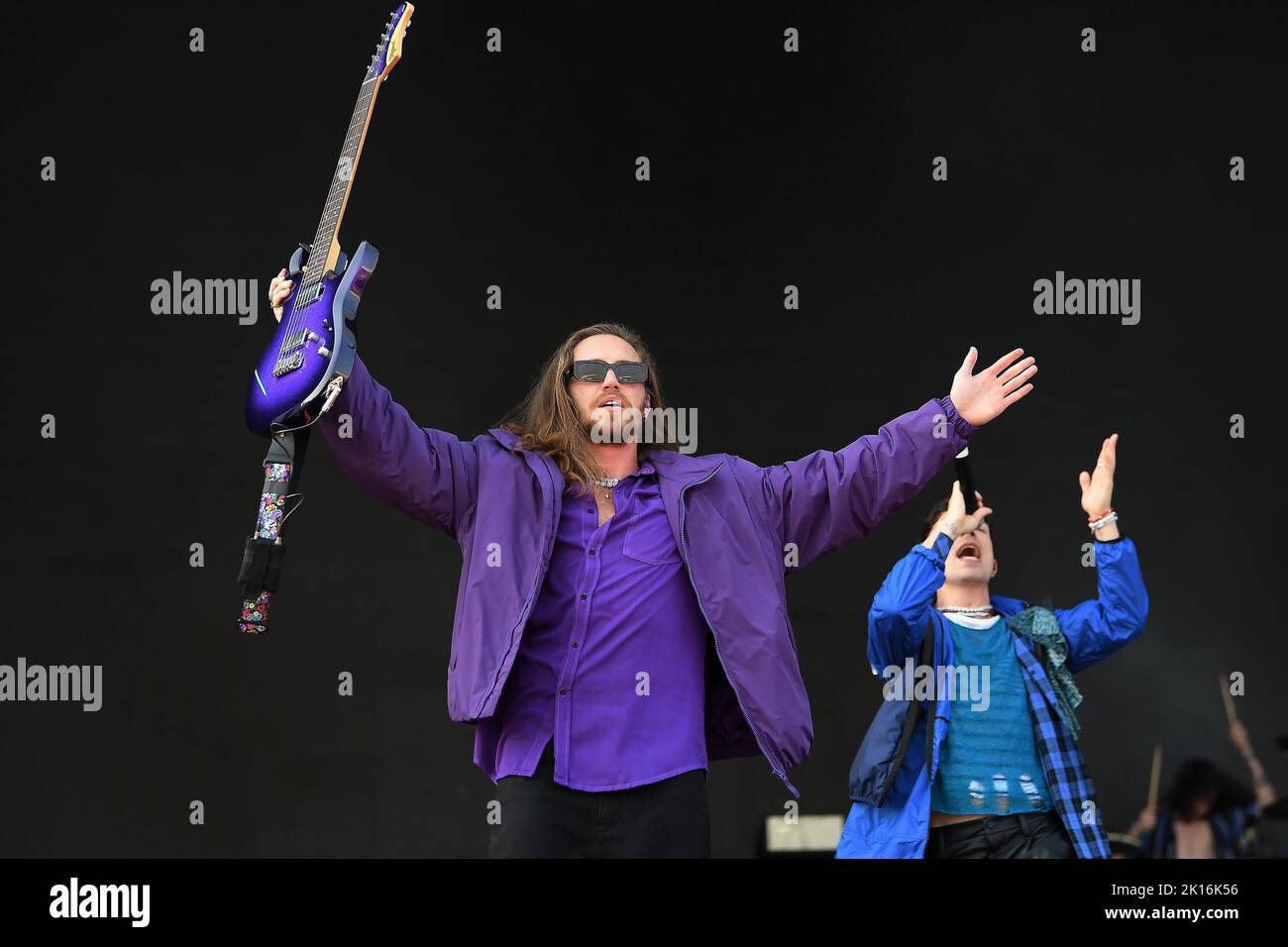 Rio de Janeiro, Brazil,September 9, 2022. Singer Vitor Kley, during his concert at Rock in Rio 2022, in the city of Rio de Janeiro. Stock Photo