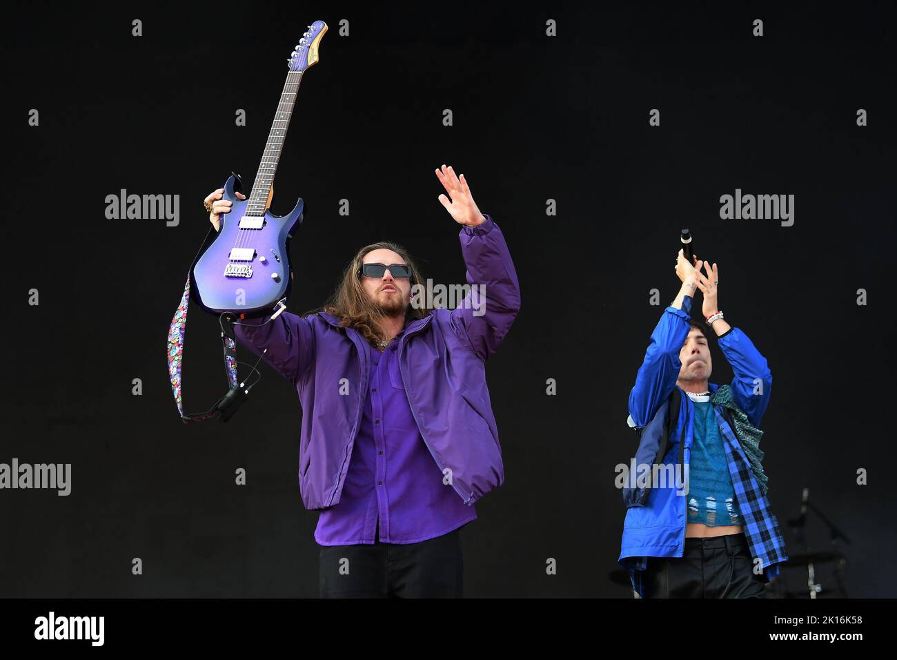 Rio de Janeiro, Brazil,September 9, 2022. Singer Vitor Kley, during his concert at Rock in Rio 2022, in the city of Rio de Janeiro. Stock Photo