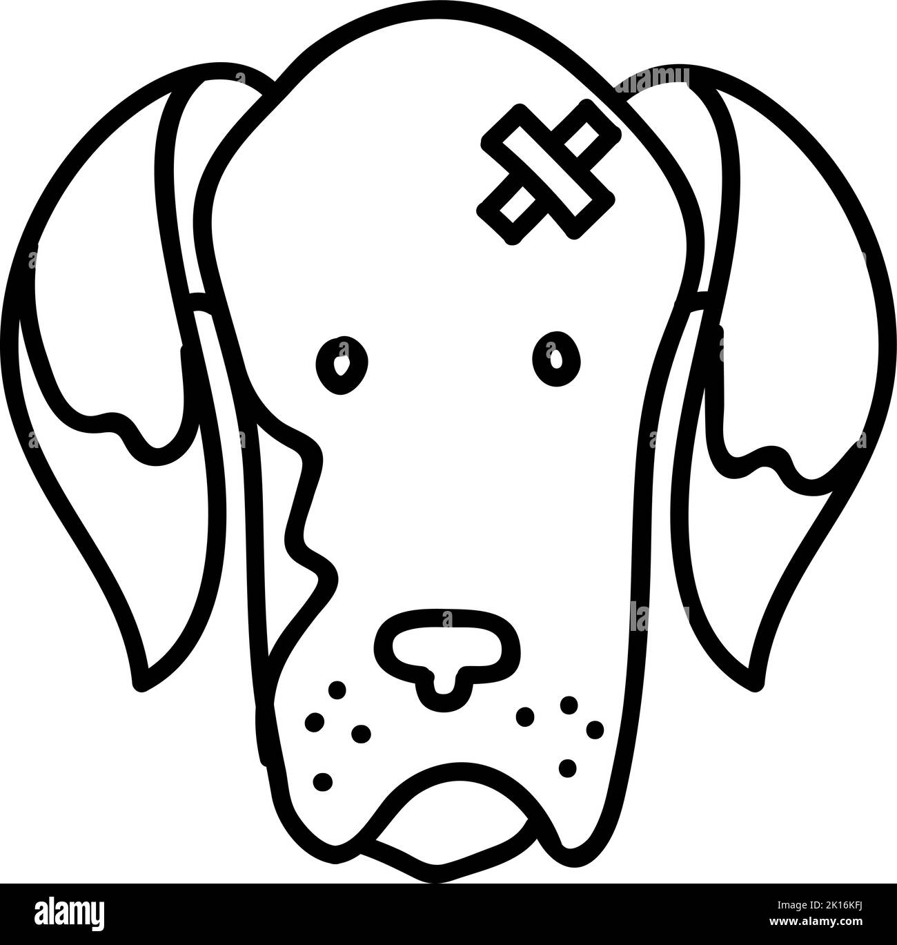 An injured dog Stock Vector Images - Alamy