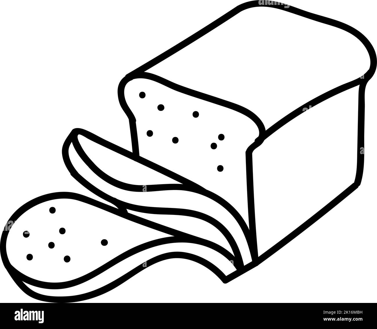 Sliced loaf bread Black and White Stock Photos & Images - Alamy