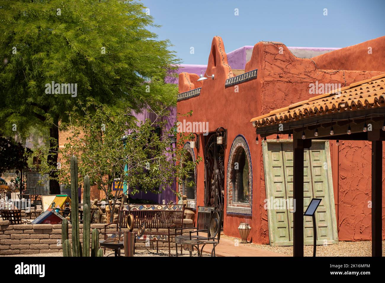 Daytime view of the historic downtown section of Tubac, Arizona, USA