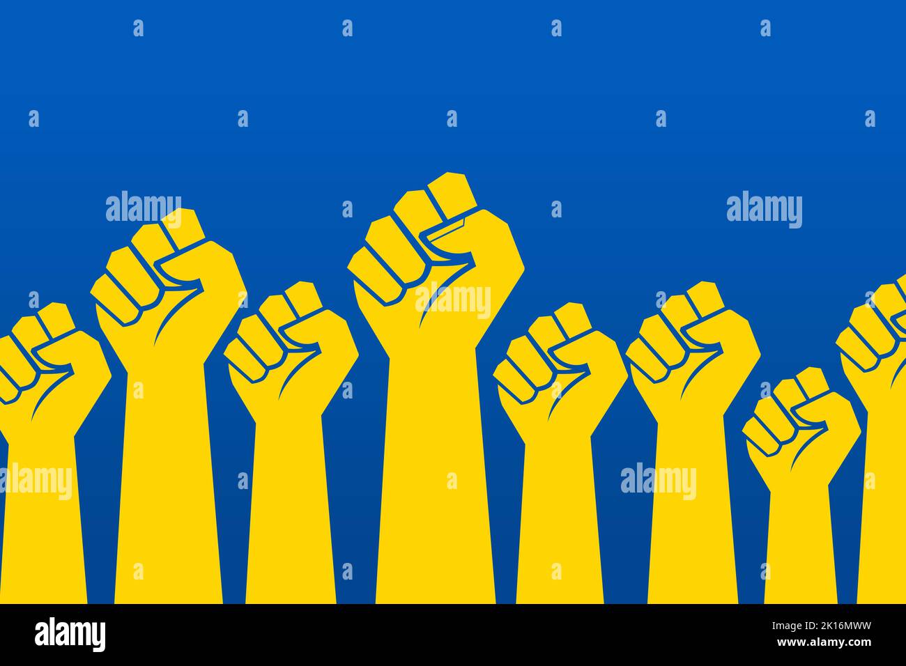 Ukraine People Volunteer to Fight Back and Defend Freedom Stock Vector