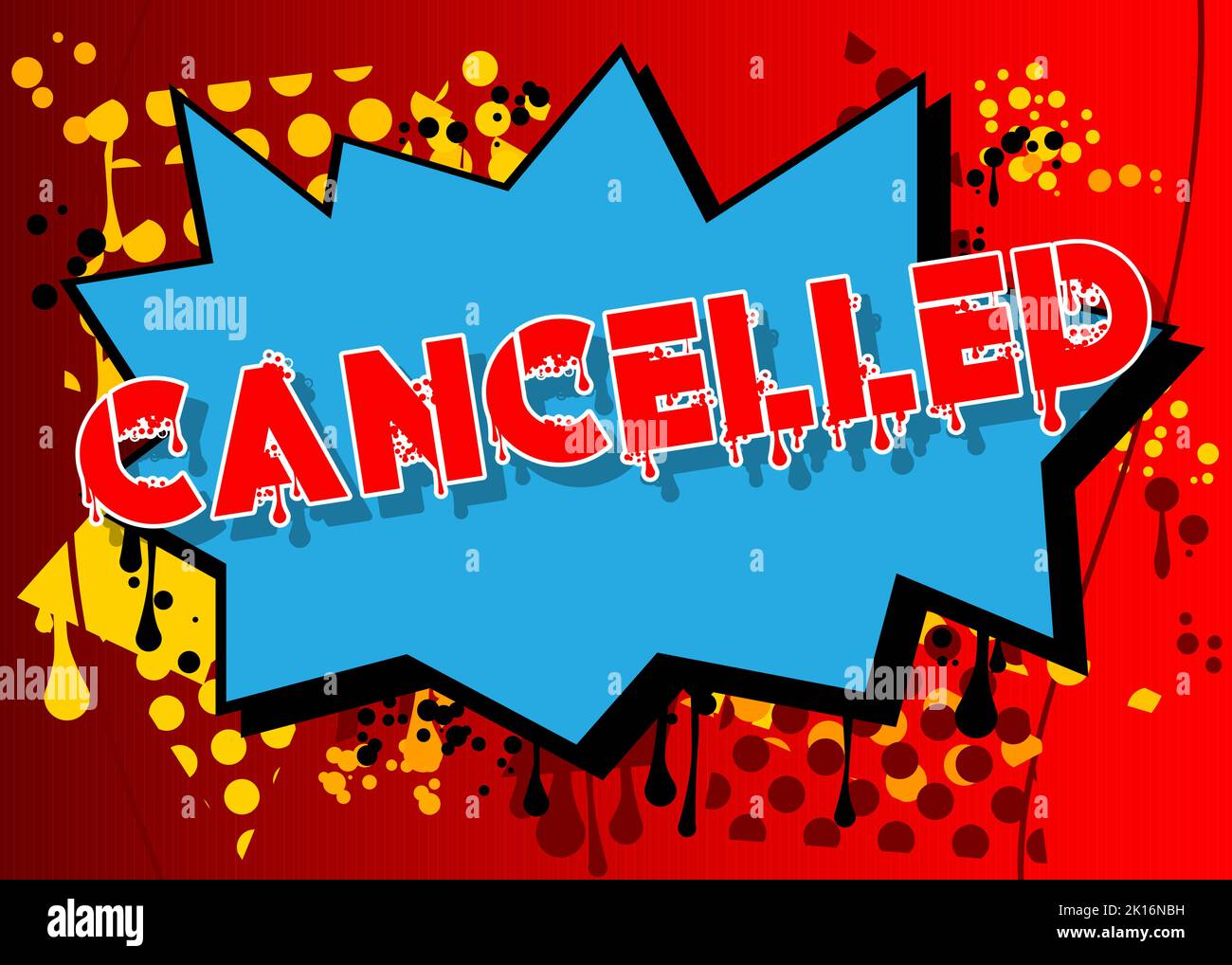 Cancelled. Graffiti tag. Abstract modern street art decoration