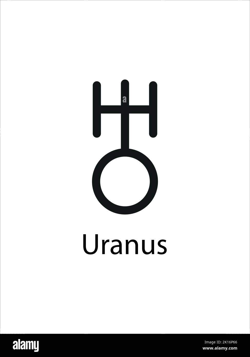 Uranus Symbol of Solar system for astrology, astronomy. Vector