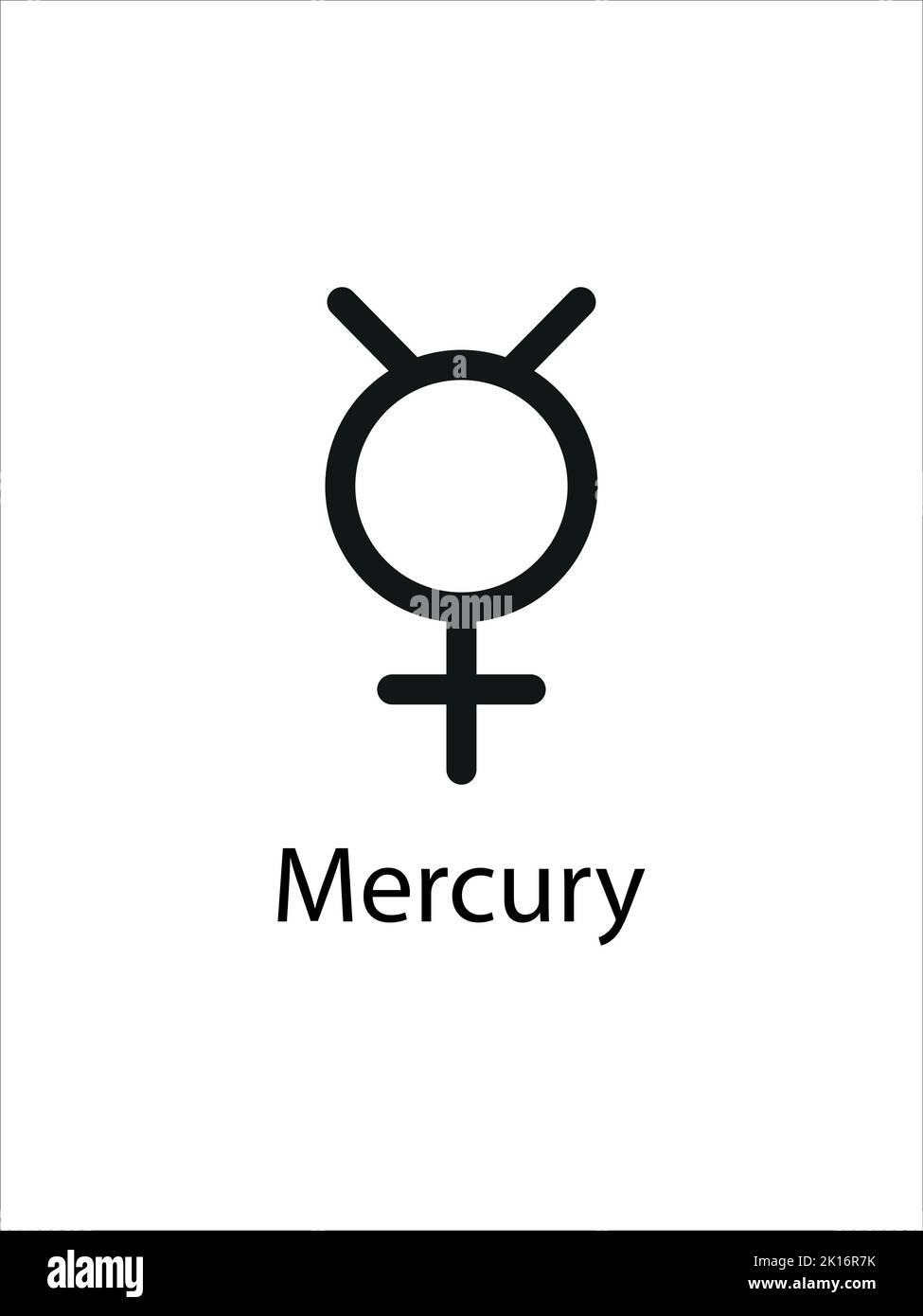 Mercury Symbol of Planets. Solar system for astrology, astronomy ...