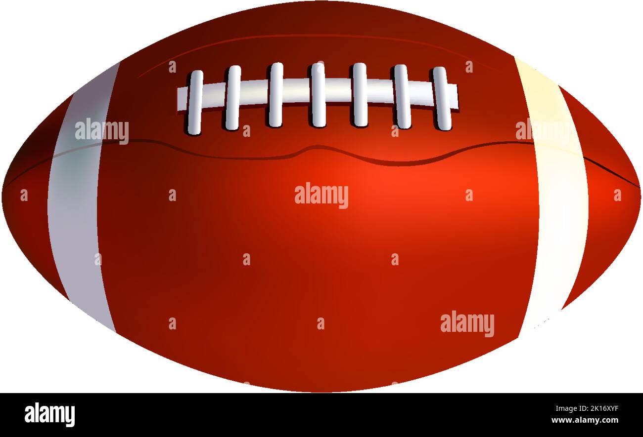 3D Rugby Ball Isolated illustration Stock Vector Image & Art Alamy