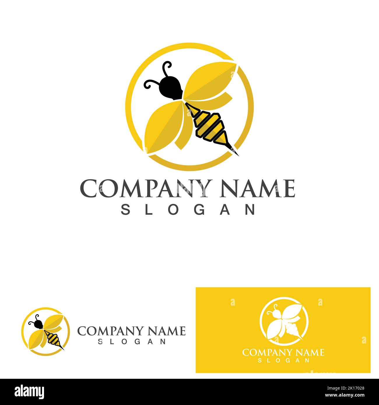Bee honey logo vector icon symbol illustration design template Stock ...