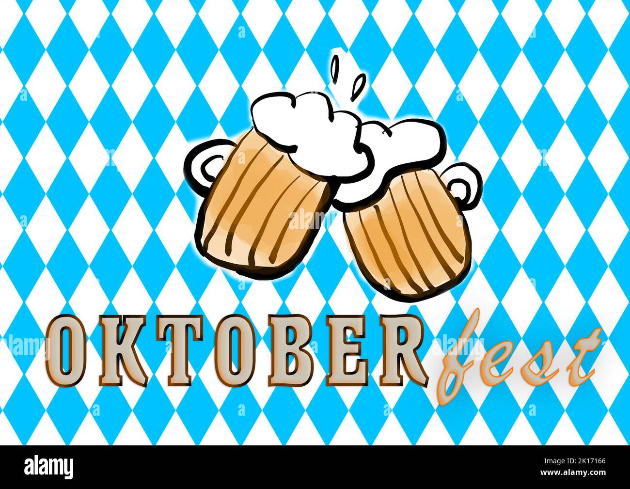 Oktoberfest background hand drawn Stock Photo - Alamy