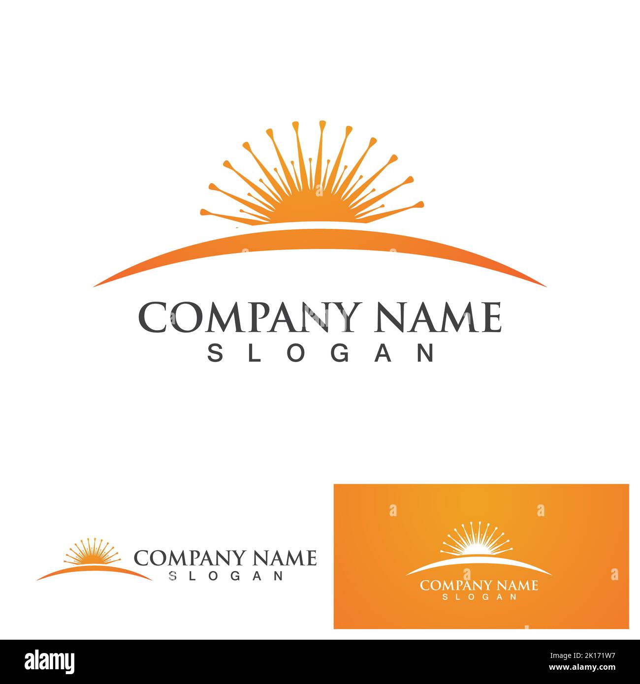 Sunset beach logo symbol vector illustration design template Stock ...