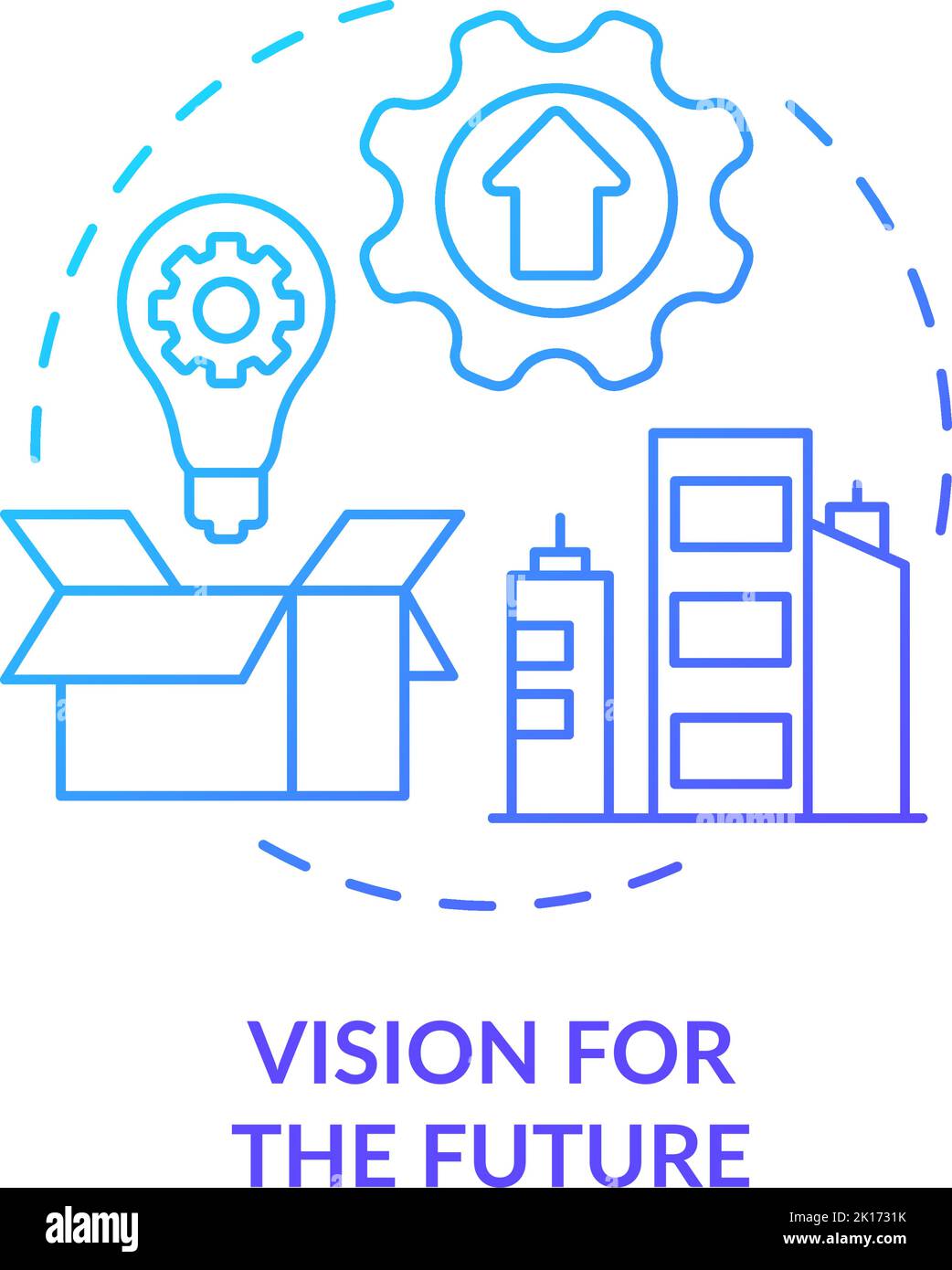 Vision for future blue gradient concept icon Stock Vector Image & Art ...