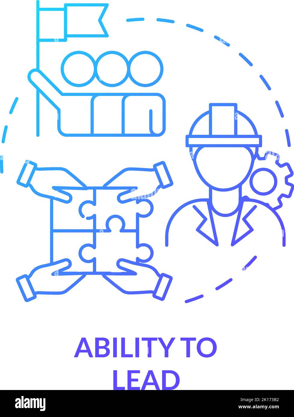 Ability to lead blue gradient concept icon Stock Vector Image & Art - Alamy