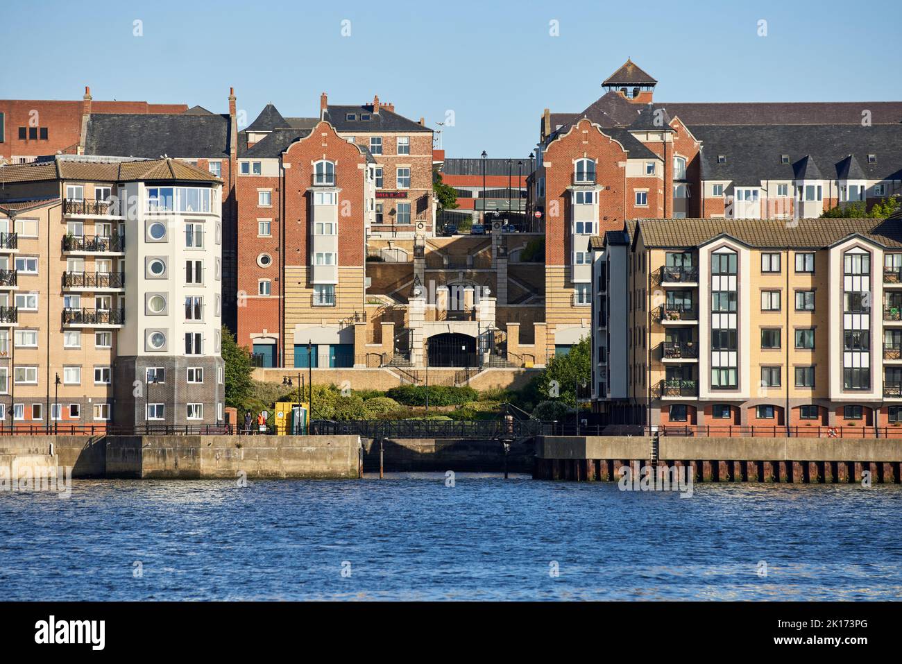 North Shields apartments in the waterfront Stock Photo Alamy