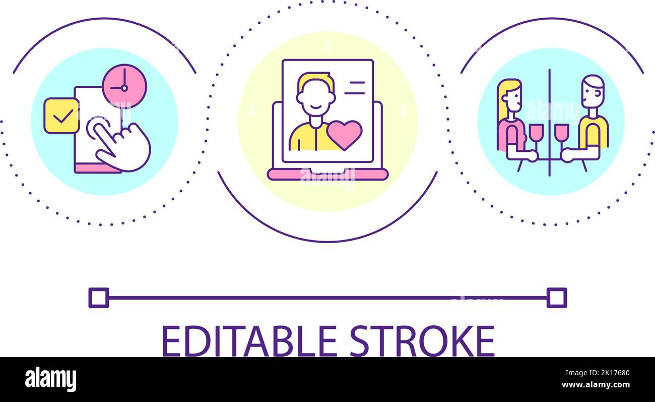 Long distance relationship video call Stock Vector Images - Alamy