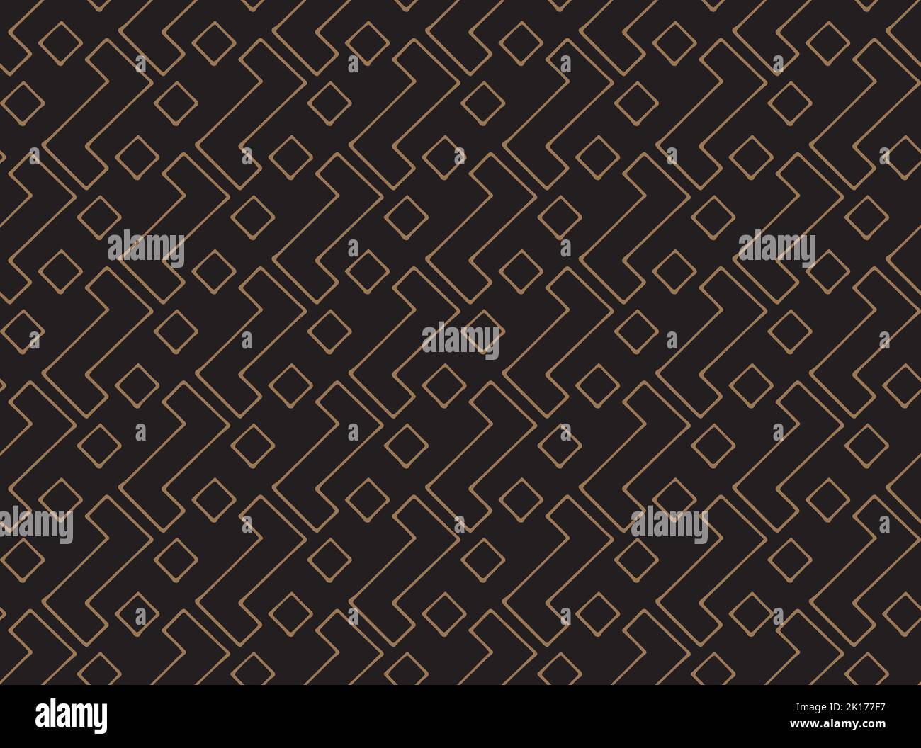 Seamless Greek hand drawn golden zigzag ornament on black luxury ...