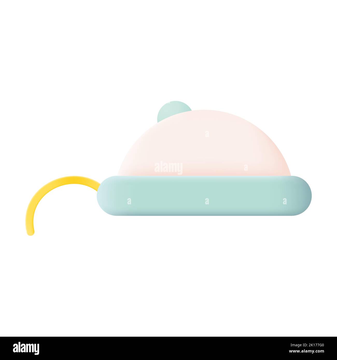 Device PC Mouse 3D Icon Vector Illustration on White Background Stock Vector