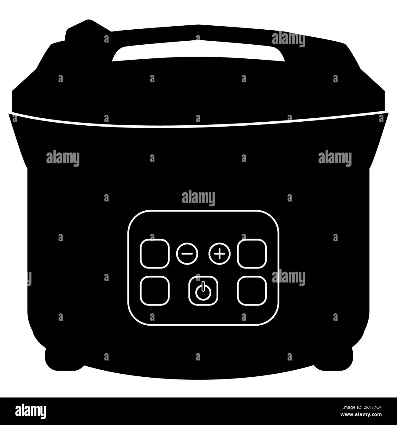 rice cooker icon on white background. electric appliances sign. flat