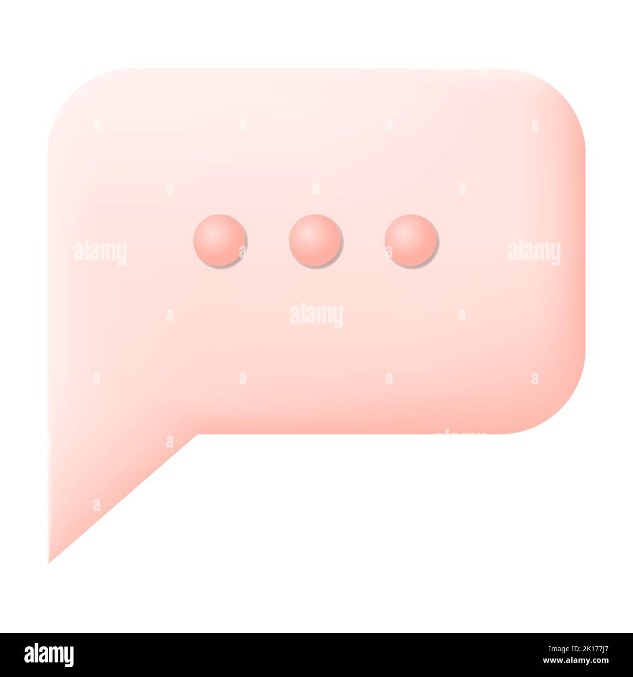 Comment Live Chat 3D Icon Vector Illustration on White Background ...