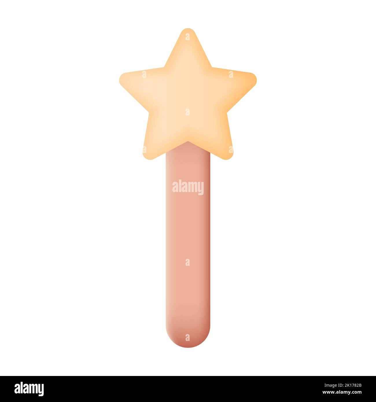 Magic Wand 3D Icon Vector Illustration on White Background Stock Vector
