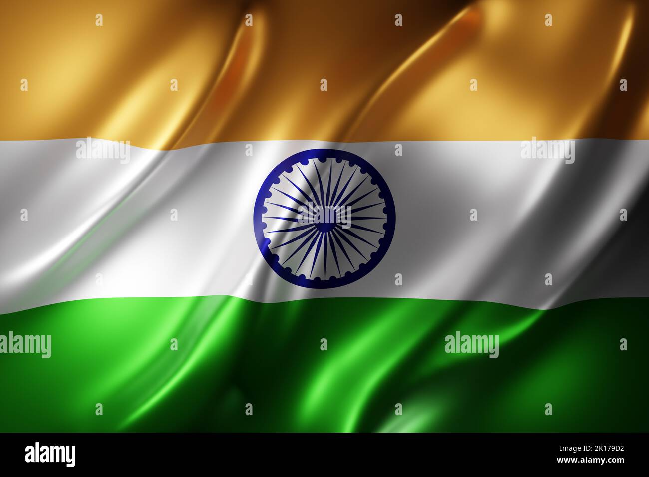 3d rendering of a silked India flag Stock Photo - Alamy