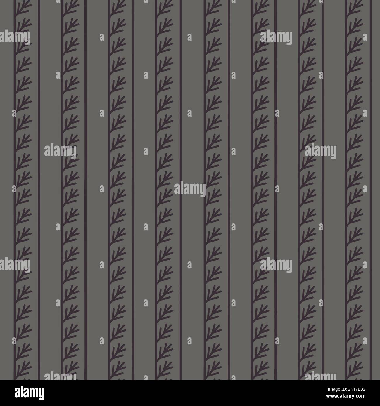 Winter pattern with simple elements. Vertical stripes with branches ...