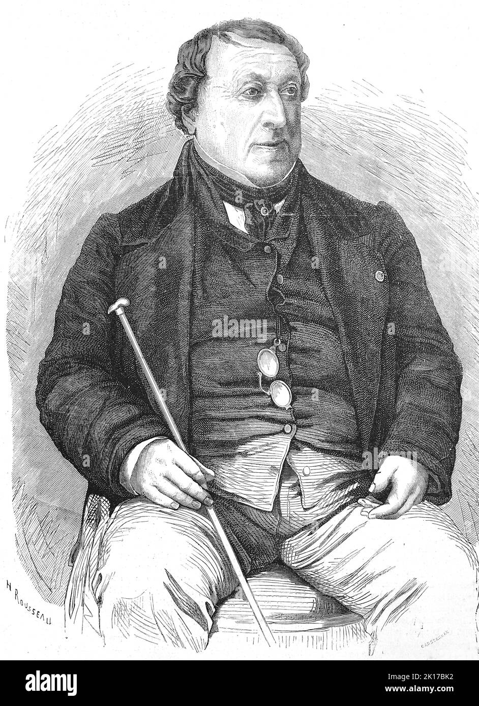 Komponist gioachino antonio rossini Black and White Stock Photos ...