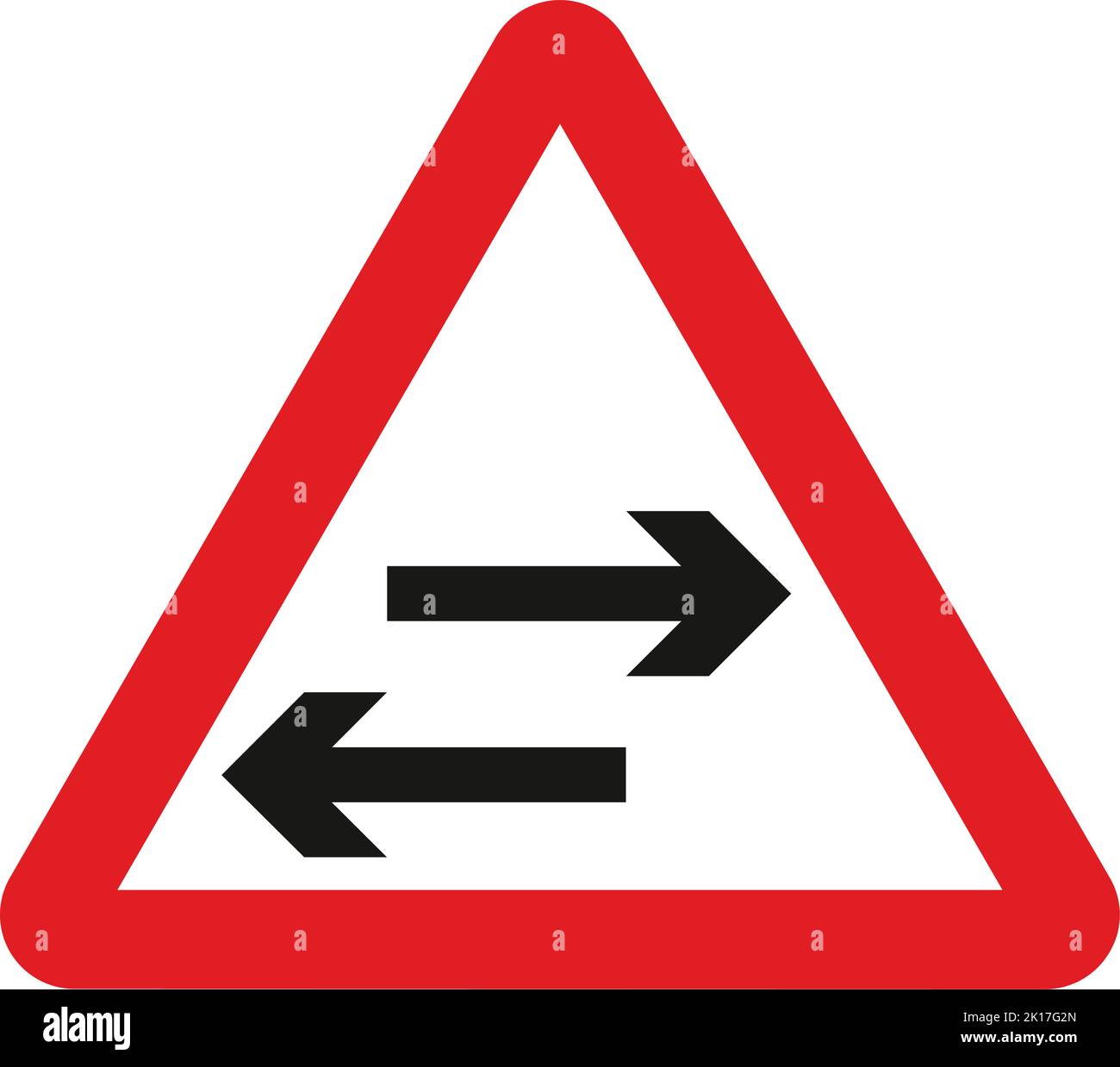 Cycle Lane And One Way Sign Stock Vector Images Alamy