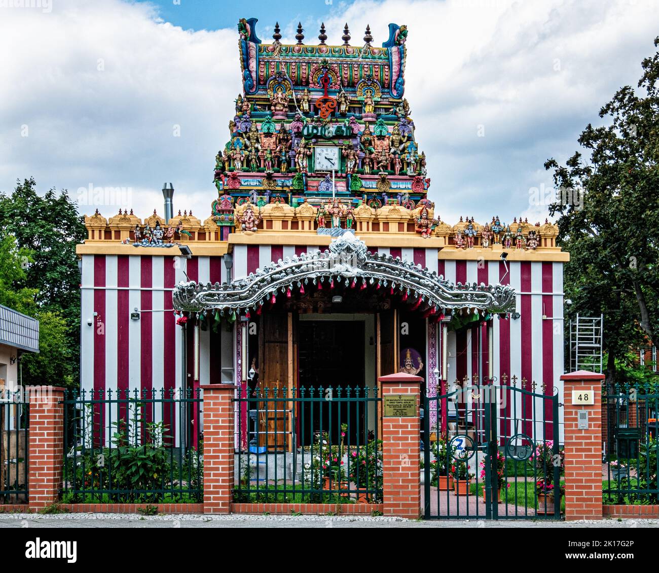 Sri Mayurapathy Murugan Temple Berlin,Blaschkoallee, Britz, Neukölln, Berlin, Hindu temple exterior & facade Stock Photo