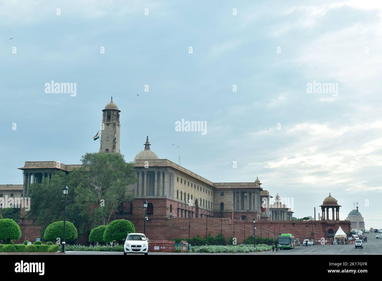 New Delhi, India - 14 September 2022 : Beautiful View of Rashtrapati Bhavan Stock Photo