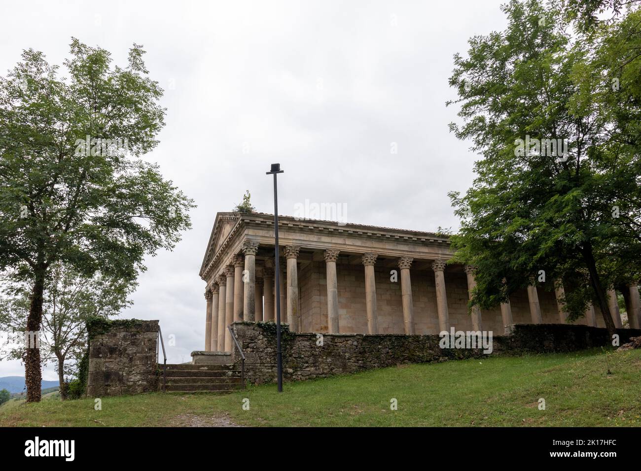 hermitage that resembles the parthenon in the city of las fraguas in northern spain Stock Photo