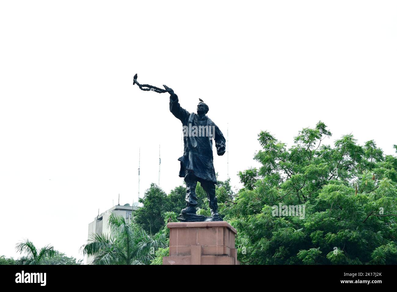 New Delhi, India - 14 September 2022 : Rajeev gandhi statue at new delhi Stock Photo