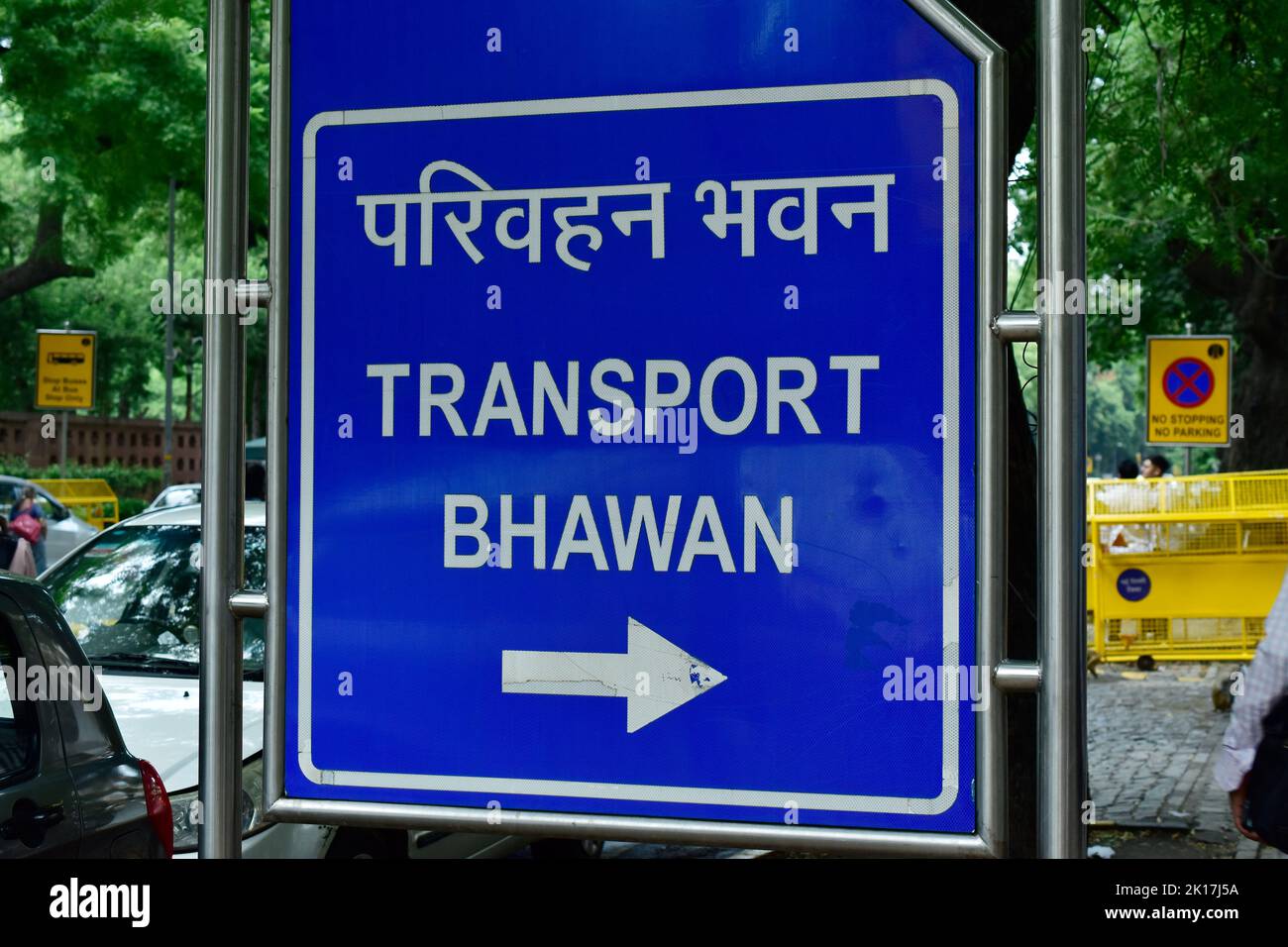 New Delhi, India - 14 September 2022 : Transport bhawan sign board at new delhi Stock Photo