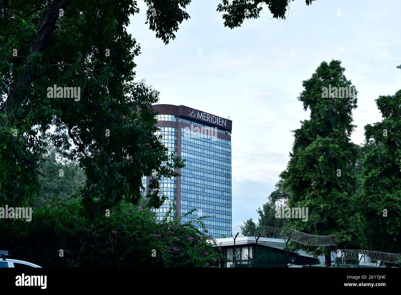 New Delhi, India - 14 September 2022 : Exterior view of five star hotel le meridien Stock Photo