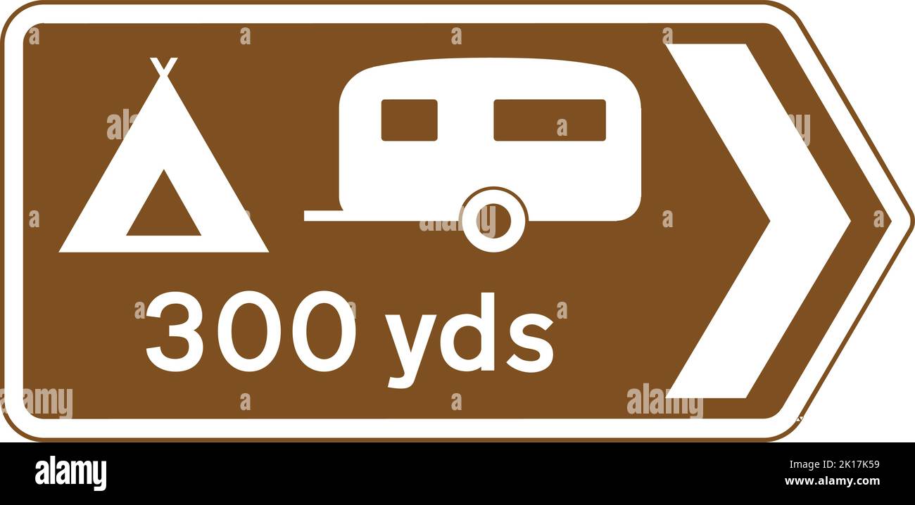 Direction to camping and caravan site, The Highway Code Traffic Sign