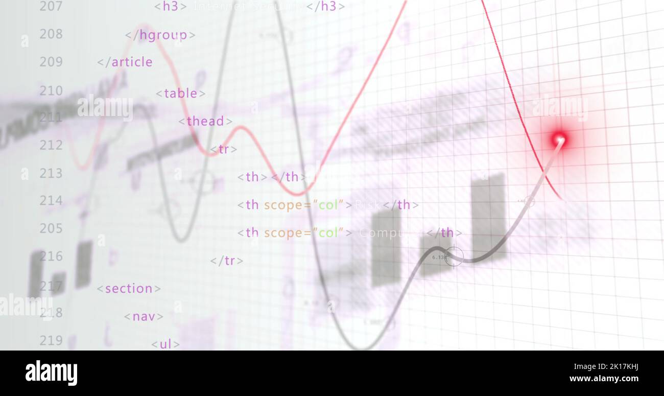 Image of data processing over white background Stock Photo