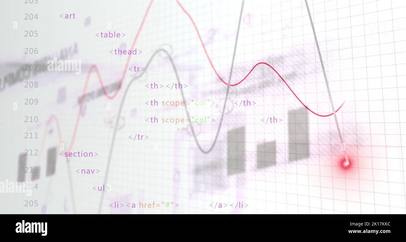 Image of data processing over white background Stock Photo