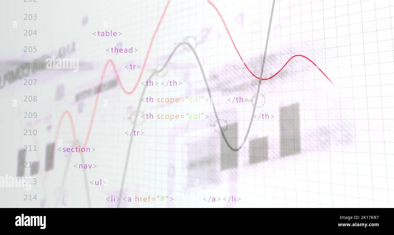 Image of data processing over white background Stock Photo