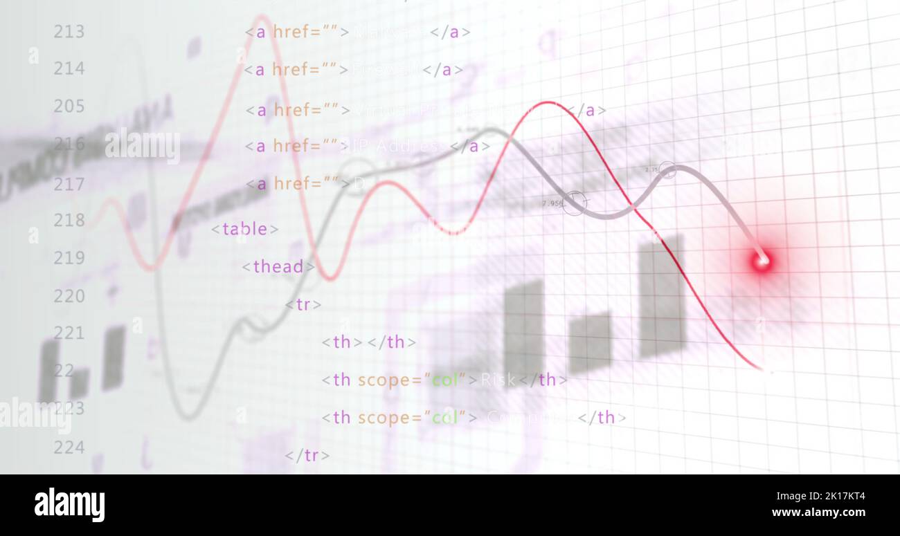 Image of data processing over white background Stock Photo