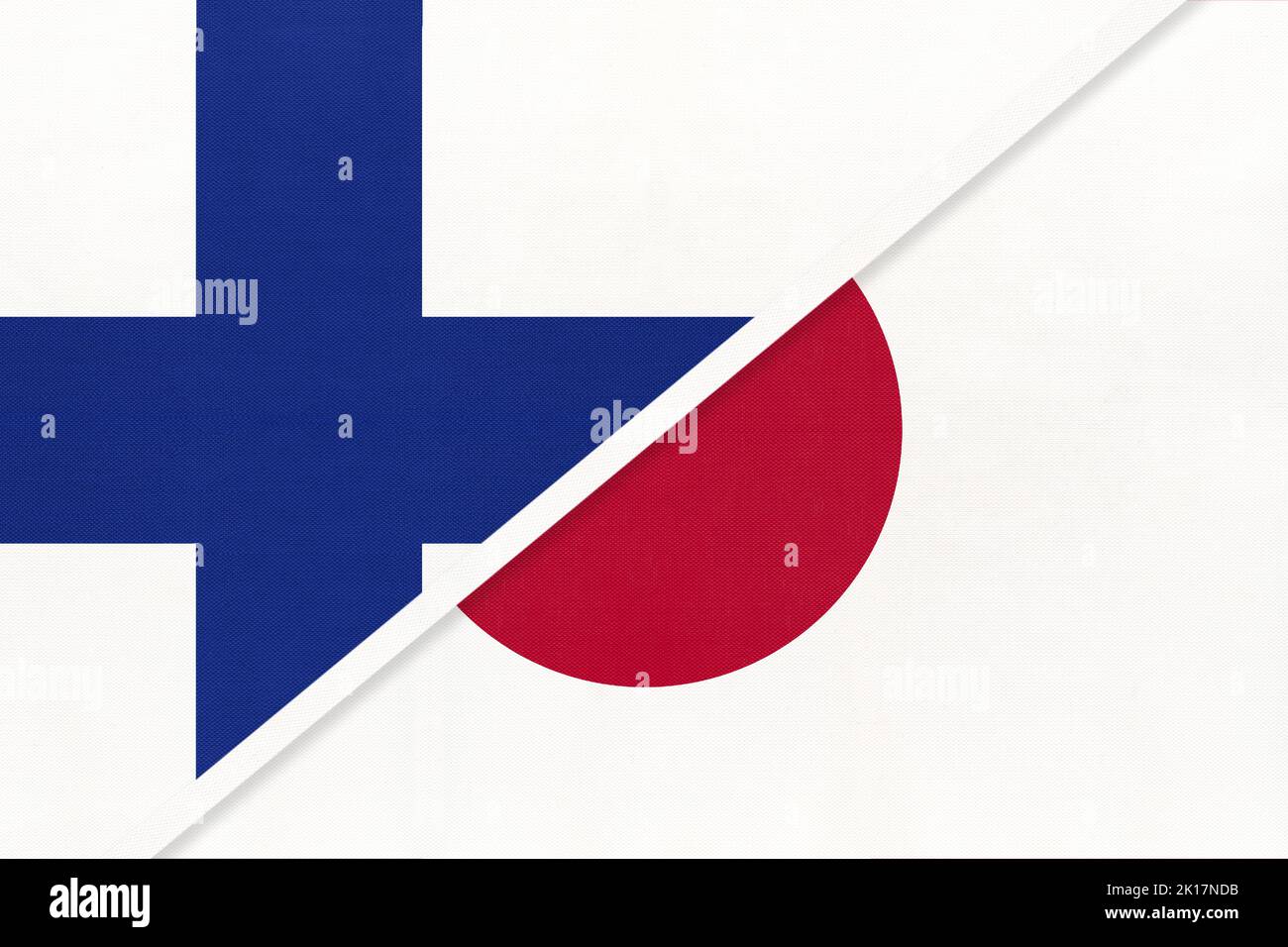 Finland and Japan, symbol of country. Finnish vs Japanese national