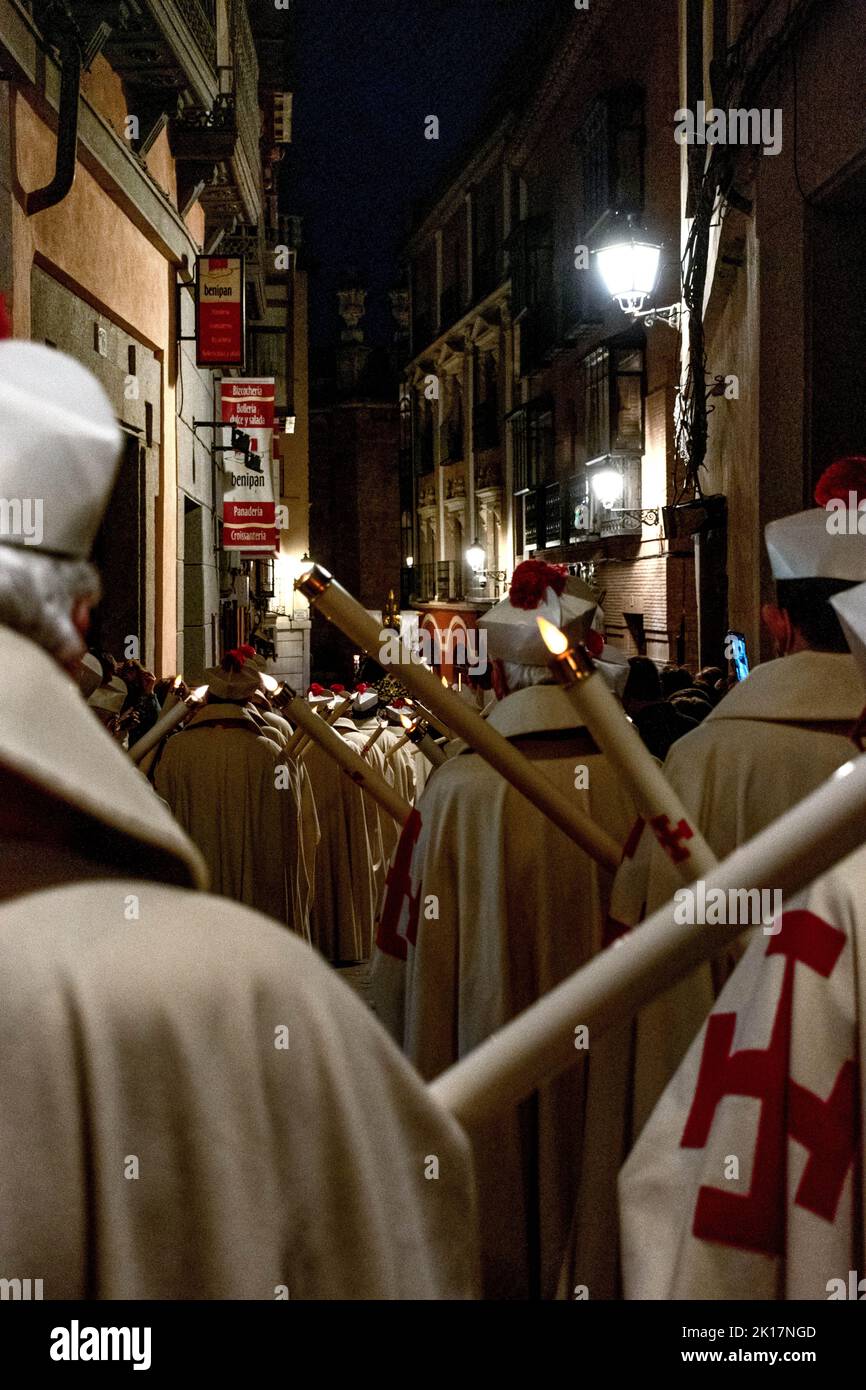 Caballeros del Santo Entierro de Toledo, España Stock Photo