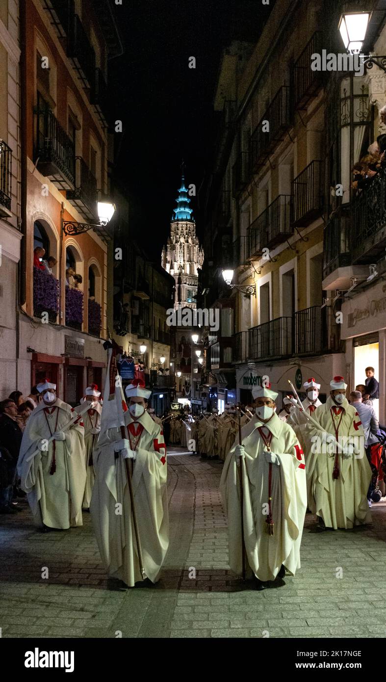 Caballeros del Santo Entierro de Toledo, España Stock Photo